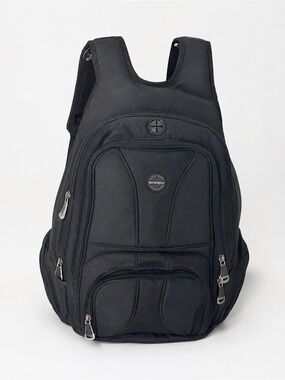 Kensington Black Men's Backpack with Multiple Compartments
